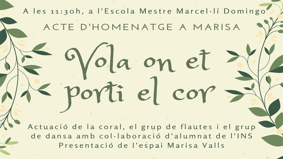 L’Escola M.Domingo de Roquetes, fa un acte d’homenatge en record de la mestra de música Marisa Valls