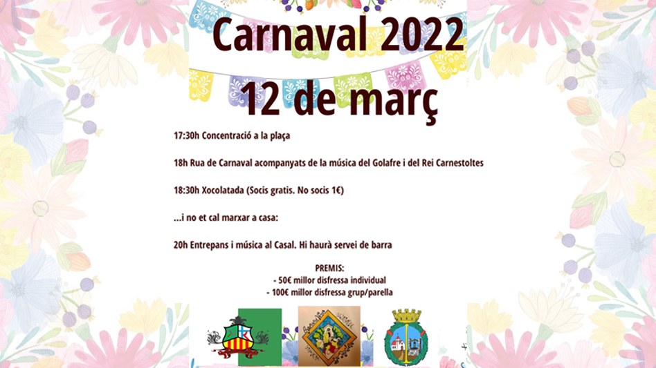 Carnaval 2022 de la Raval de Cristo aquest dissabte 12 de març