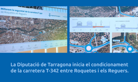La Diputació de Tarragona inicia el condicionament de la carretera T-342 entre Roquetes i Els Reguers