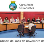 Ple Ordinari de l’Ajuntament de Roquetes del mes de novembre de 2023