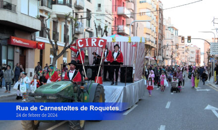 Èxit de participació a la Rua de Carnestoltes de Roquetes 2024