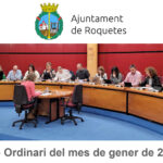 Ple Ordinari de l’Ajuntament de Roquetes del mes de gener de 2024