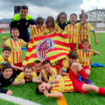 L’equip prebenjamí roig del Club Deportiu Roquetenc Campió de Lliga