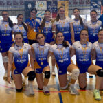 L’infantil femení blanc del CV Roquetes subcampiones de Catalunya