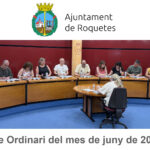 Ple Ordinari de l’Ajuntament de Roquetes del mes de juny de 2025