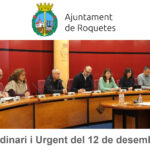 Ple extraordinari i urgent de l’Ajuntament de Roquetes del 12 de desembre de 2025