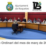 Ple Ordinari de l’Ajuntament de Roquetes del mes de març de 2026
