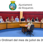 Ple Ordinari de l’Ajuntament de Roquetes del mes de juliol de 2026